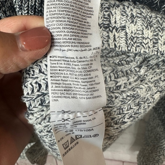 Old Navy Mens blue Colorblock Button Up Cardigan Sweater Cotton Grandpa sz L GUC - Picture 4 of 5